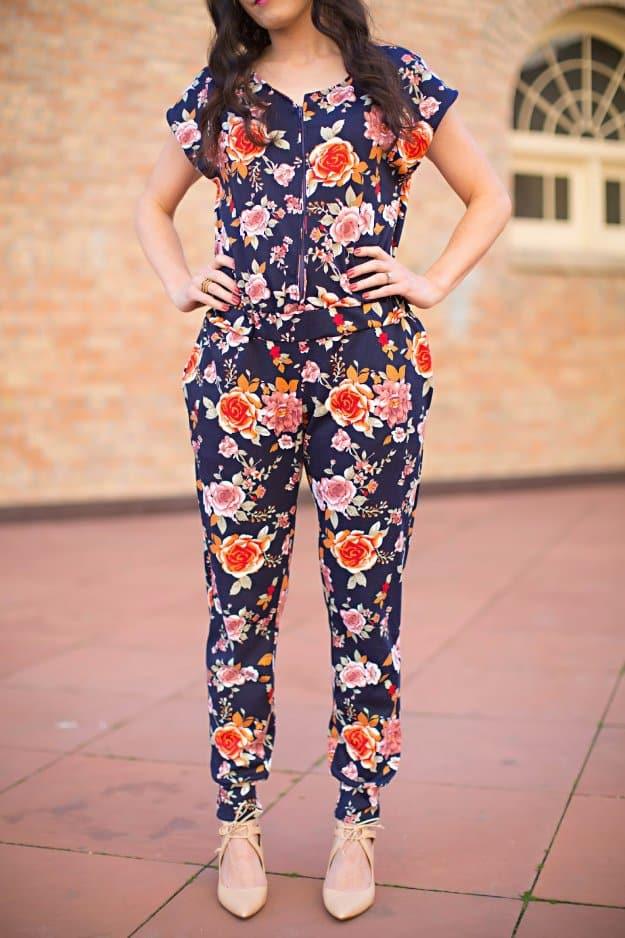 DIY Jumpsuit, an easy sewing project for women to try and a practical handmade piece for everyday wear