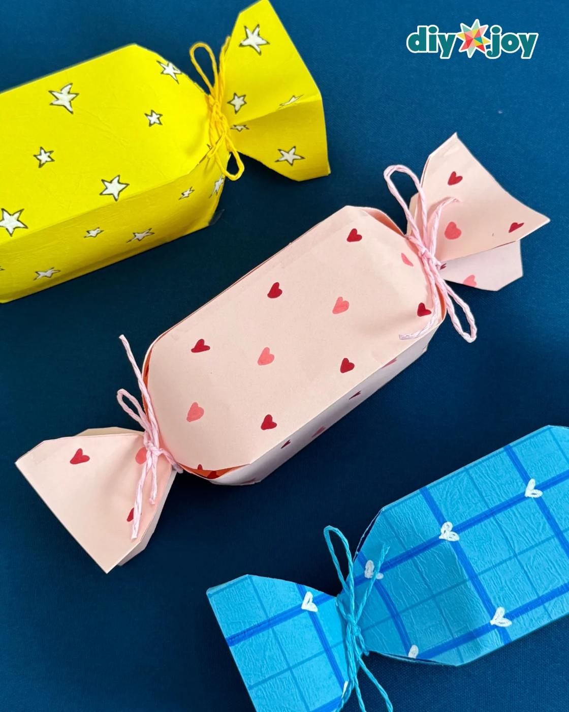 Easy Paper Candy Package — handmade paper candy gift package idea