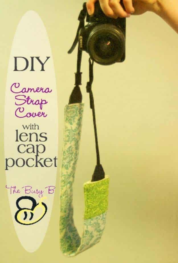 DIY Camera Strap Cover with Lens Cap Pocket, a favorite pick from this roundup and an idea worth saving for later