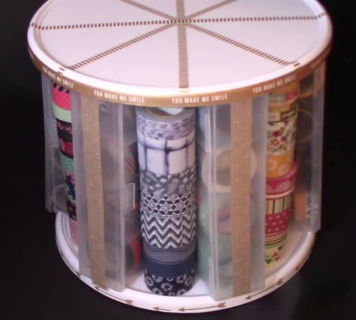 Easy Dollar Tree DIY Rotating Storage Tutorial