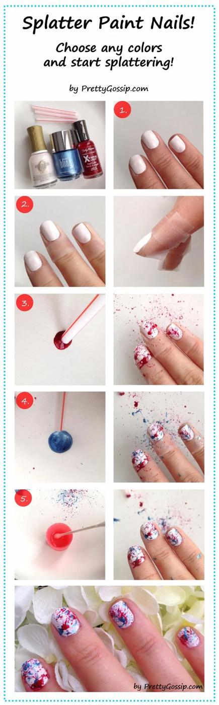 Splatter Paint Nails, a simple trick for a salon quality manicure and a budget friendly way to change up your nails