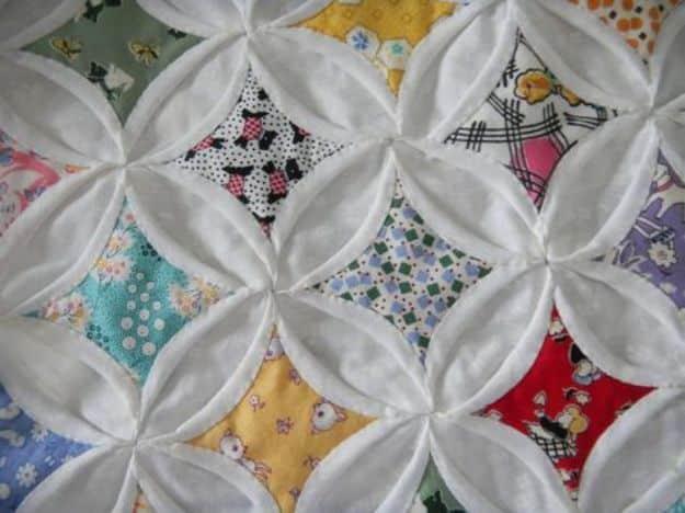 Easy Cathedral Window Quilt, gentle on the wallet and the schedule and a sweet little detail guests always notice
