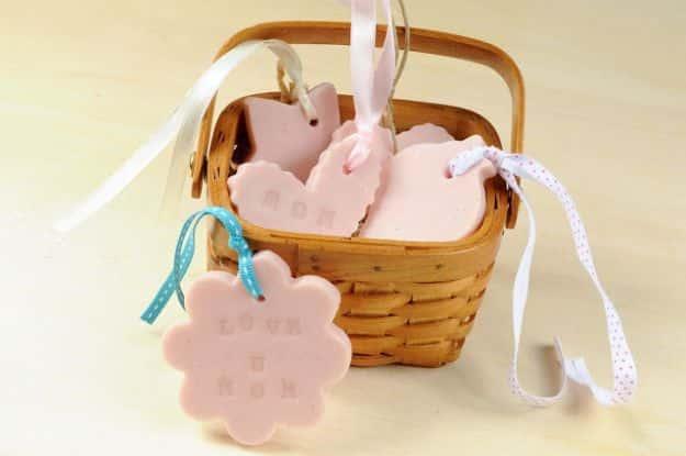DIY Soap Gift Mother's Day Gift, one of the best handmade mothers day gifts on this list and a fresh take on a classic idea