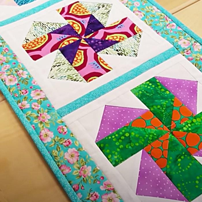 Scrap Buster Table Runner - Scrappy Quilt - Easy Quilt Pattern