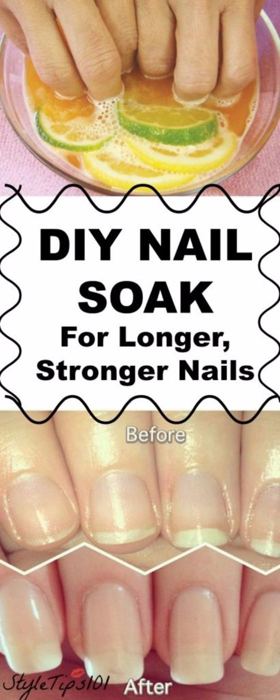 DIY Nail Soak For Longer Stronger Nails, a budget friendly way to change up your nails and an easy DIY manicure technique