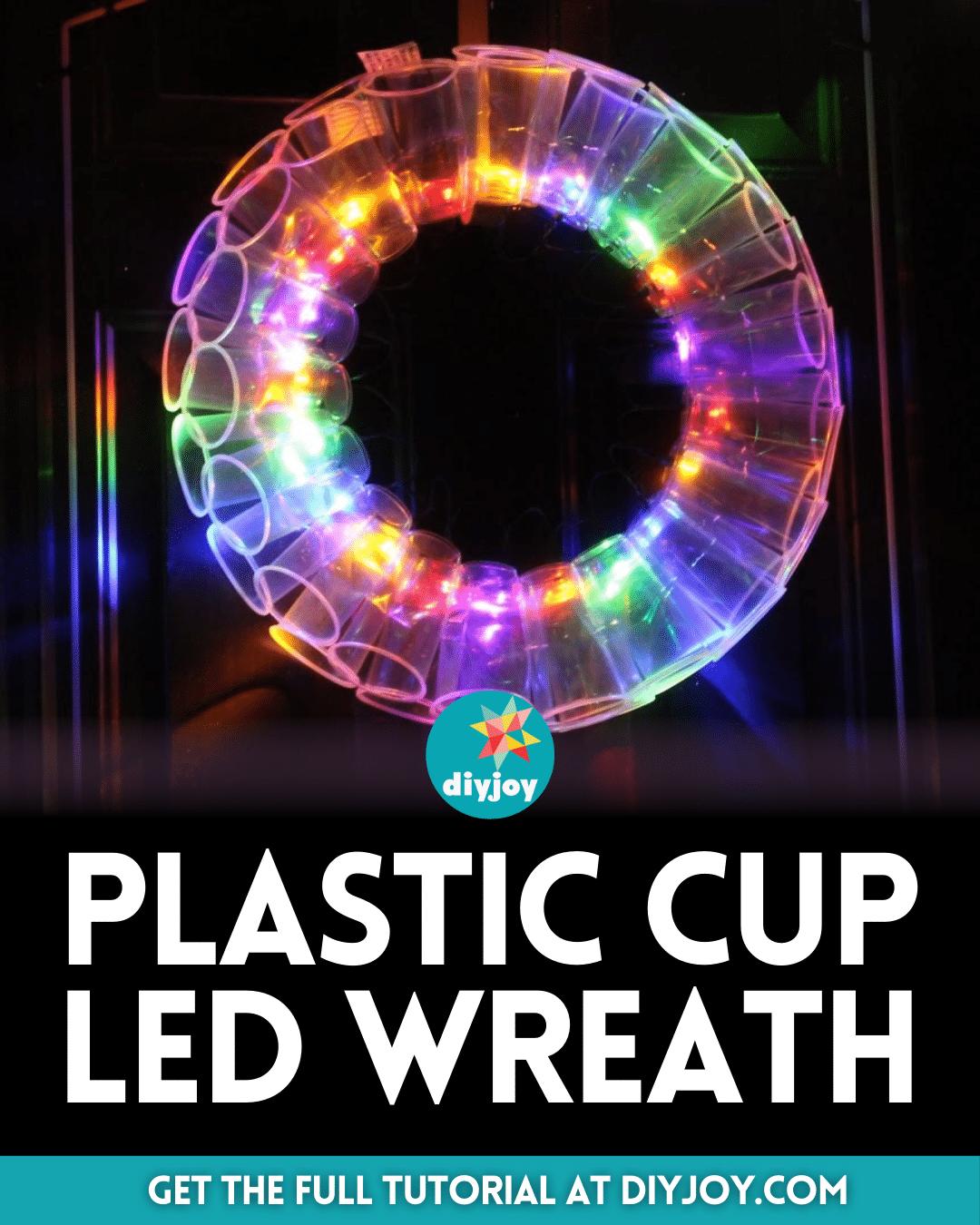 Easy DIY Plastic Cup LED Wreath