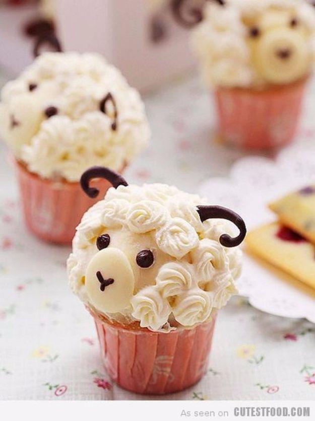 Cool Cupcake Decorating Ideas - DIY Cute Sheep Cupcakes - Easy Ways To Decorate Cute, Adorable Cupcakes - Quick Recipes and Simple Decorating Tips With Icing, Candy, Chocolate, But