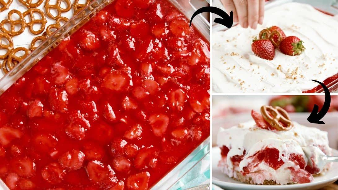 Easy-to-Make Grandma’s Strawberry Pretzel Salad