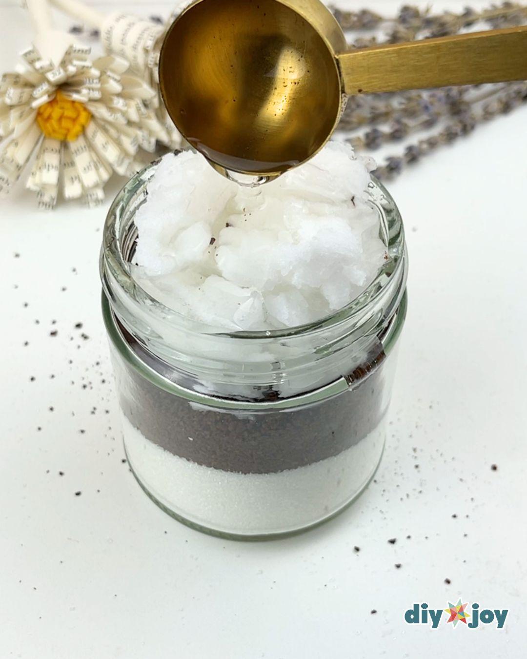 Easy Coffee Scrub — coconut oil coffee scrub recipe