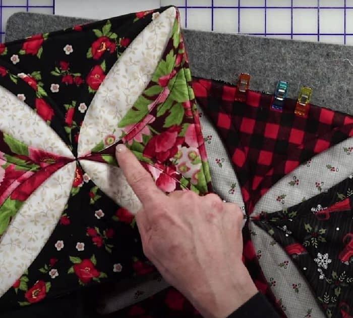 Easy cathedral window hot pad for beginners