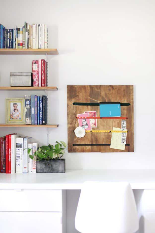 Organizing Ideas for Your Life - Belt Strap Memo Board - Easy Crafts and Cool Ideas for Getting Organized - Best Ways to Get Organized - Things to Make for Being More Efficient and