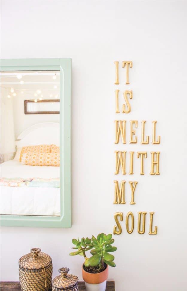 DIY Wall Art Letters, forgiving of small mistakes along the way and a keepsake worth handing down for years