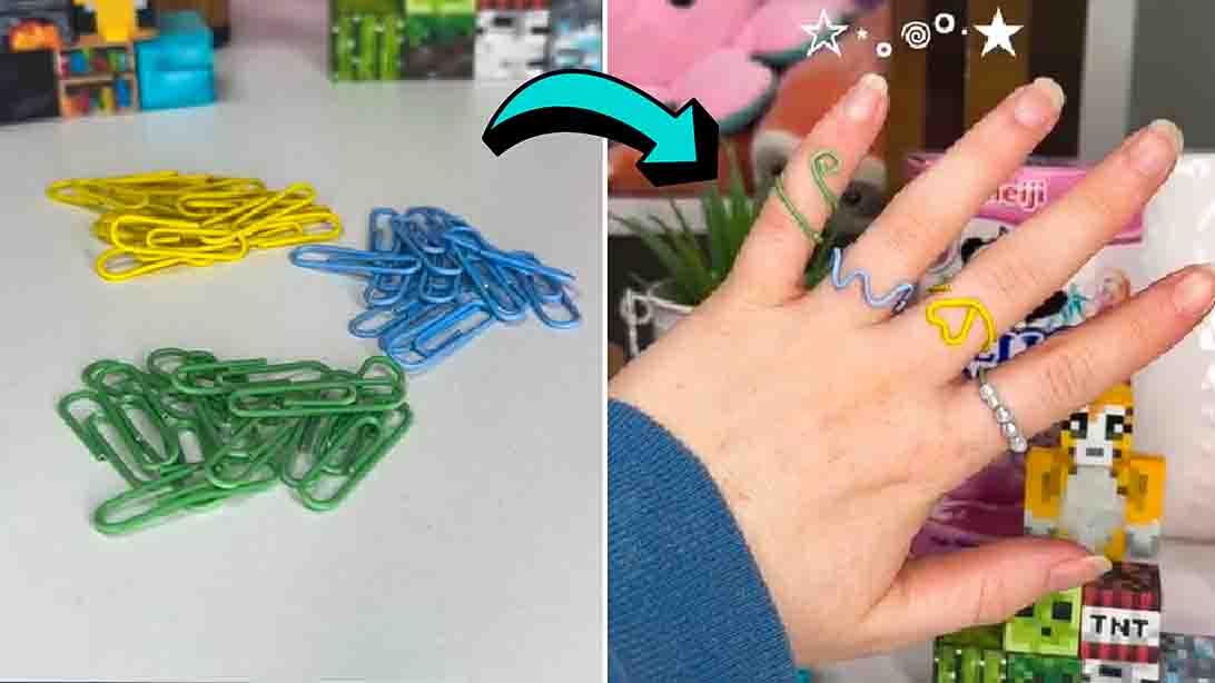 DIY Paper Clip Rings Tutorial