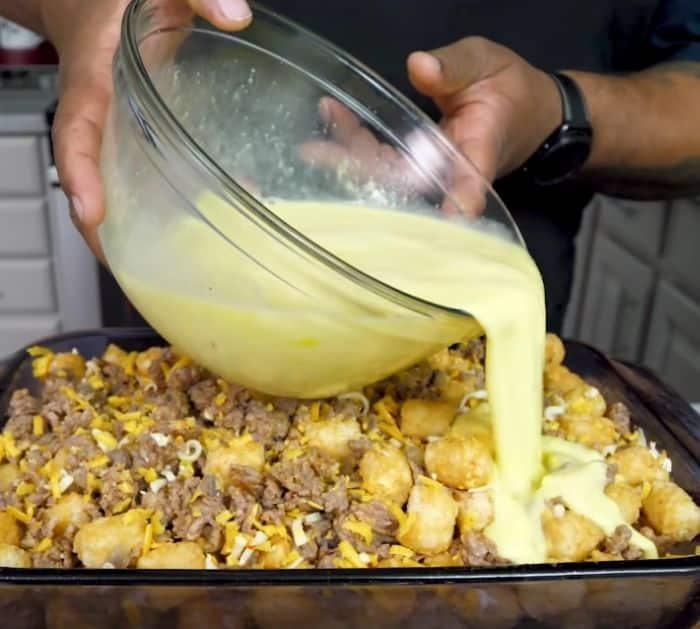 Tater tot and sausage casserole tutorial