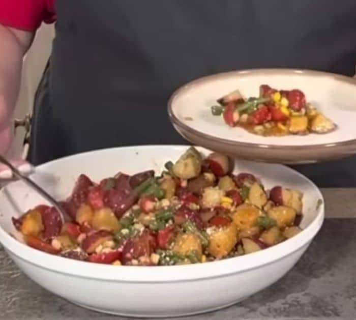 Easy To Make Roasted Potatoes And Green Bean Salad