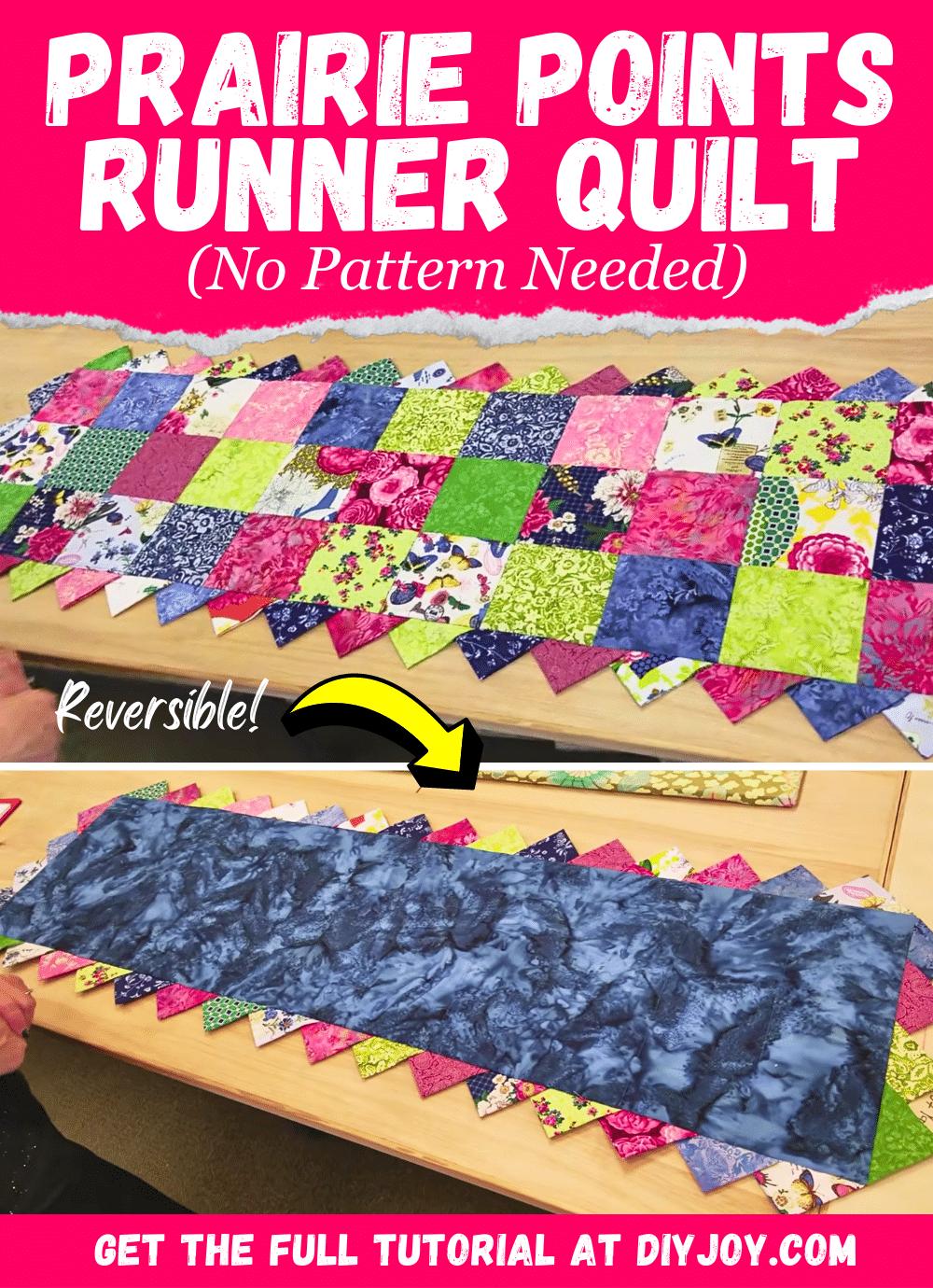 Donna’s Prairie Points Runner Quilt Tutorial