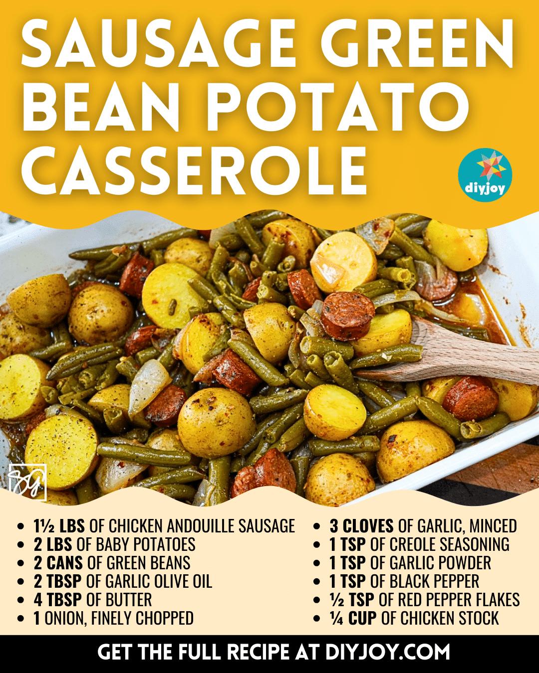 Grandma’s Sausage Green Bean Potato Casserole Recipe