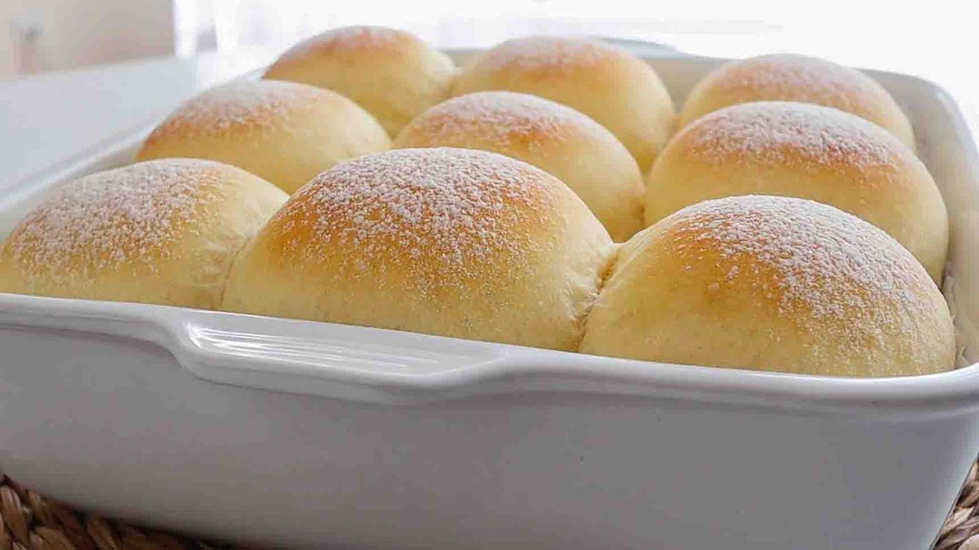 No-Knead Fluffy Milk Buns Recipe