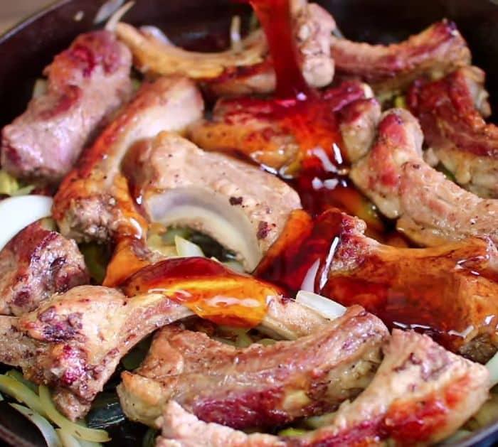 Easy Skillet Honey Glazed Pork Rib Recipe