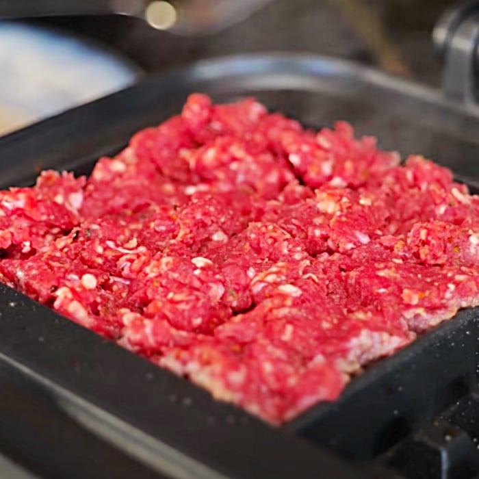 Ground Steak Waffle Iron Recipe - Easy Way To Make Hamburgers - Waffle Iron Hacks