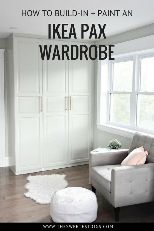 IKEA Hacks For The Bedroom - IKEA Pax Hack - Best IKEA Furniture Hack Ideas for Bed, Storage, Nightstand, Closet System and Storage, Dresser, Vanity, Wall Art and Kids Rooms - Easy