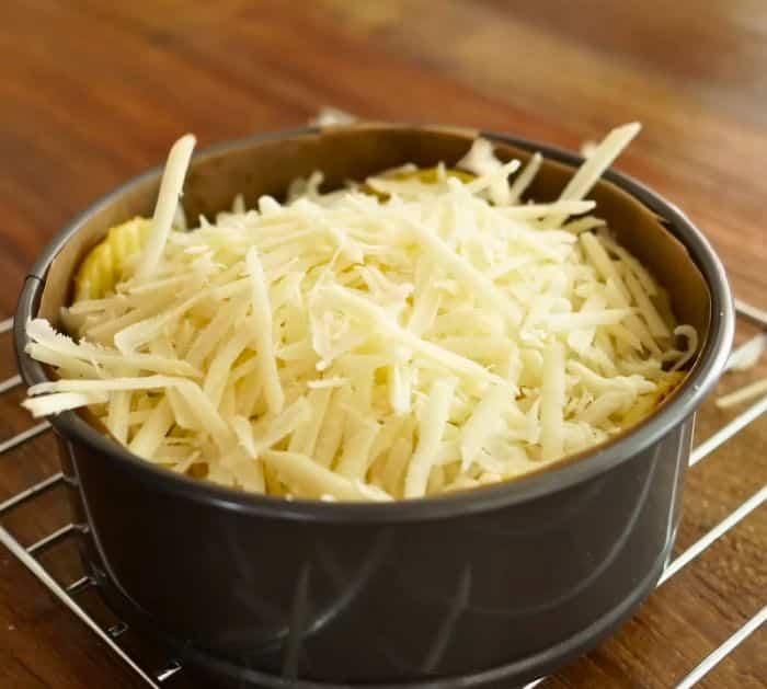 Garlic Cheese Potato Cake Instructions