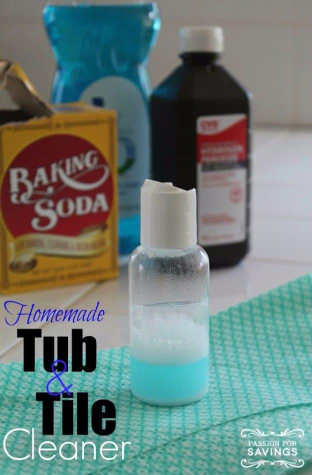 Homemade Tub and Tile Cleaner, a natural alternative that still smells fresh and a favorite worth repeating