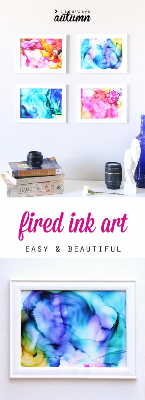 DIY Wall Art Ideas for the Bedroom - Fired Ink Art - Rustic Decorating Projects For Bedroom, Brilliant Wall Art Projects, Creative Wall Art, Do It Yourself Crafts, Easy Wall Art, B