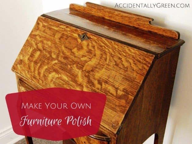 Homemade Furniture Polish Recipe, a homemade cleaner recipe, an effective recipe using pantry staples