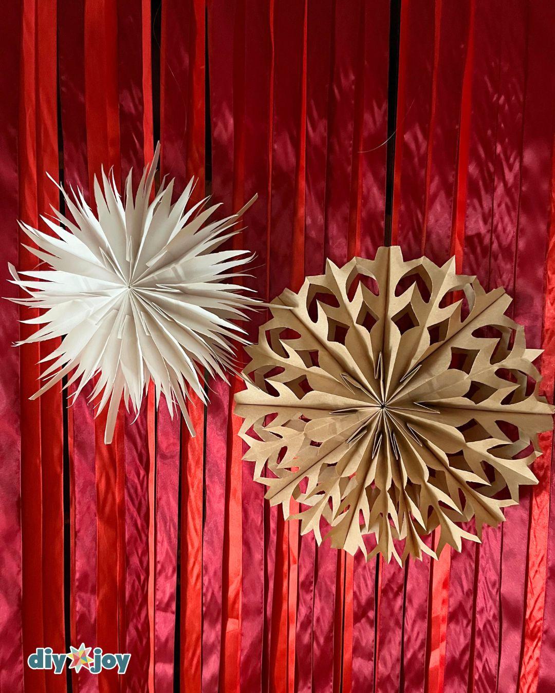 Snowflake Paper Bags — paper bag snowflakes