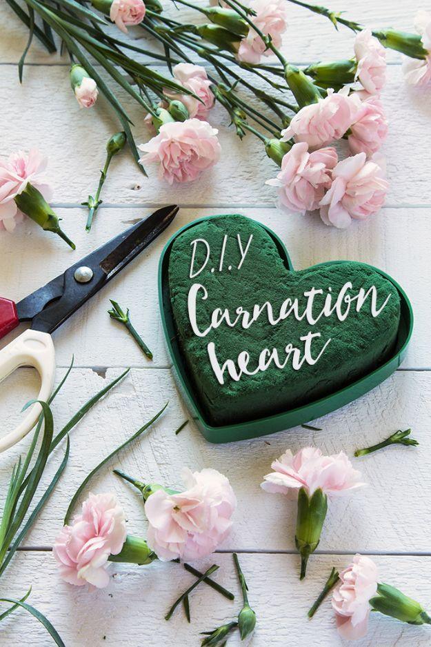 DIY Carnation Heart, a thoughtful DIY that saves real money on decor and better than a store bought version