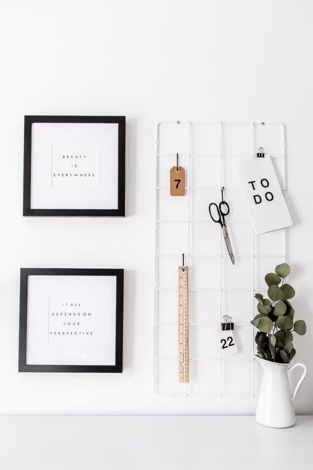 IKEA Hack Grid Moodboard, easy to pull off with basic supplies and a clever way to reuse scraps you already have