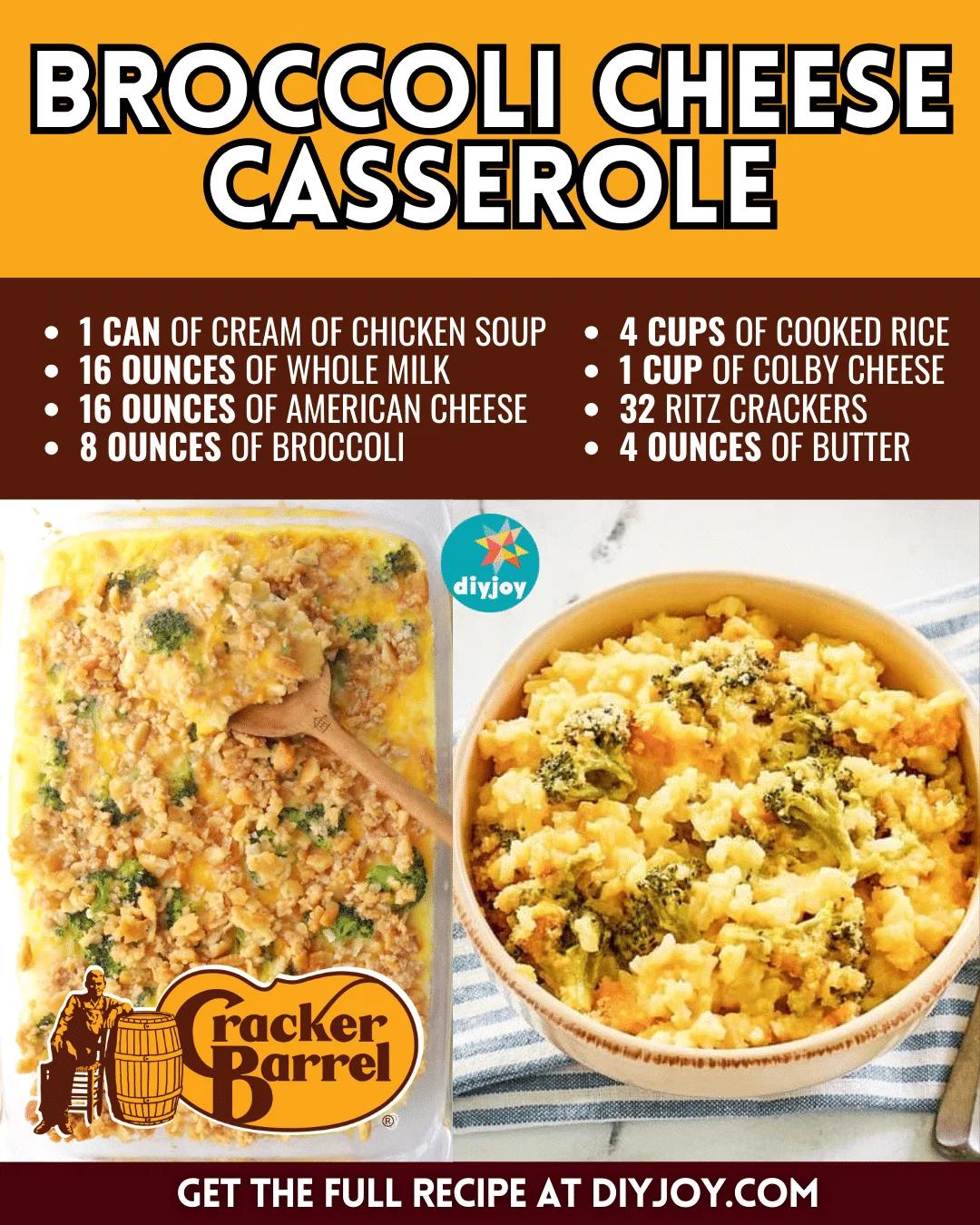 Cracker Barrel Broccoli Cheese Casserole Copycat Recipe