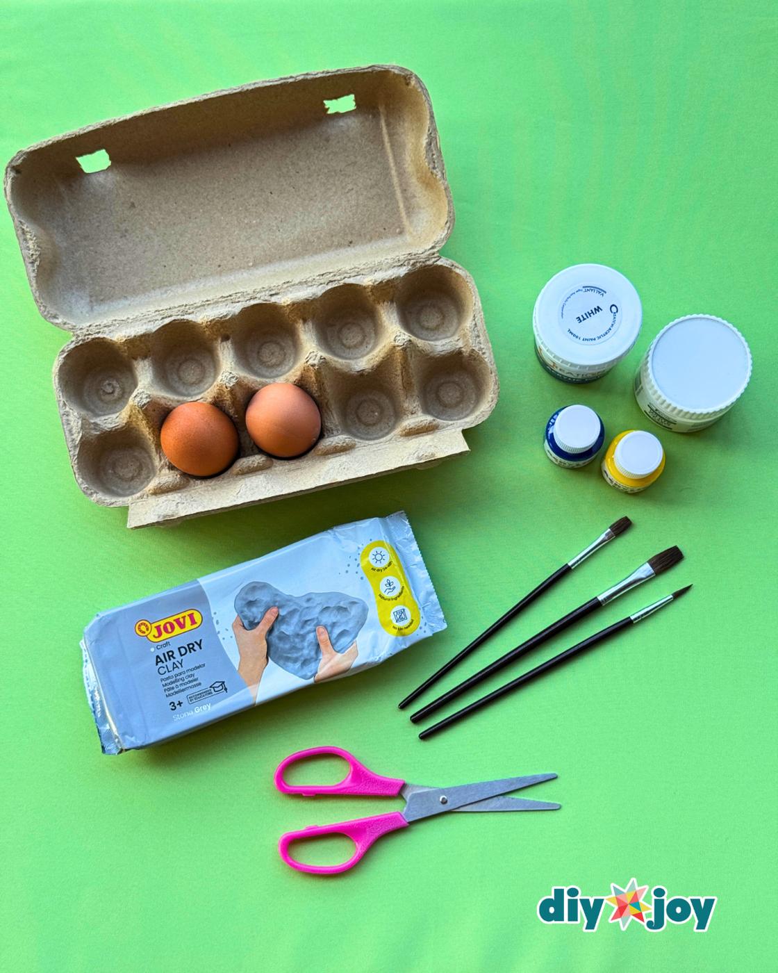Homemade Air Dry Clay Egg Tray