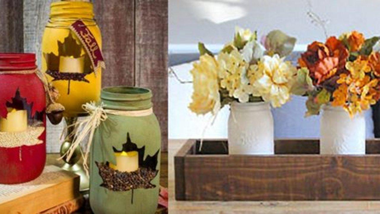 33 Mason Jar Crafts for Fall