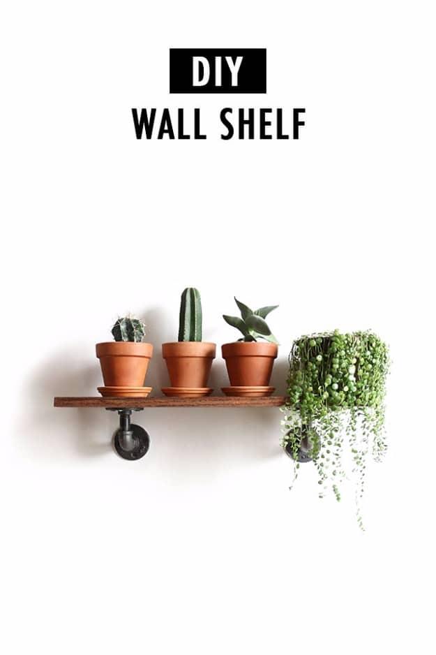 DIY Industrial Wall Shelves, a quick idea that comes together fast and a budget friendly way to update the space