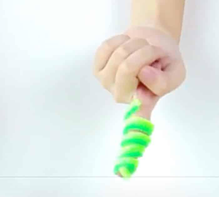Wrap A Pipe Cleaner Around Your Finger To Make a Caterpillar Puppet