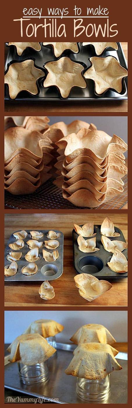 Make Easy Tortilla Bowls, a smart trick worth trying at home and one of the more popular picks from this roundup