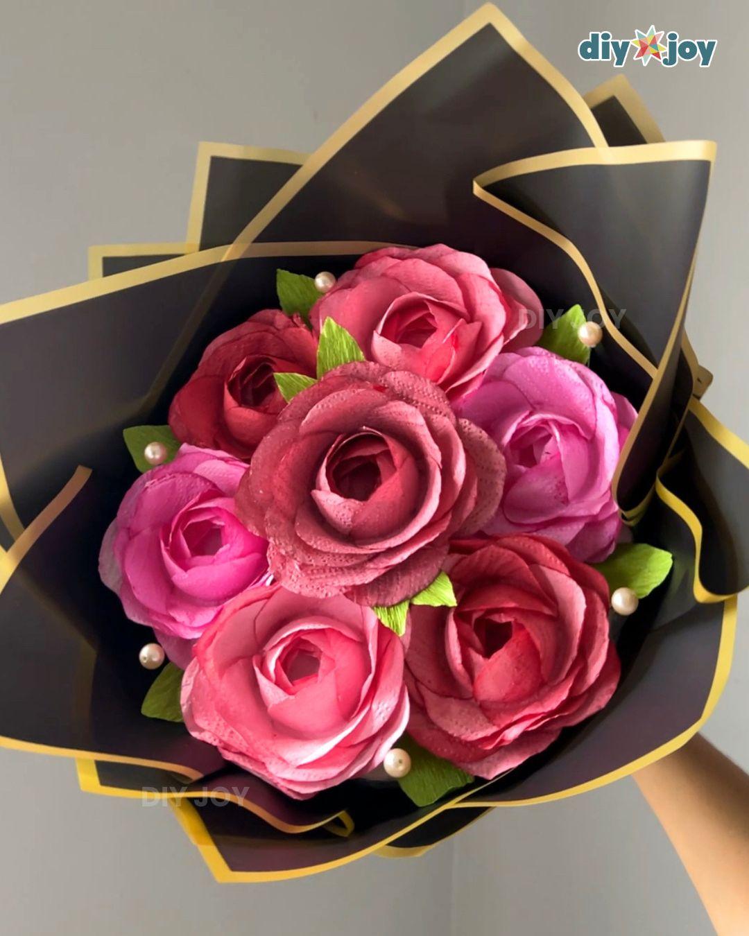 Easy Aesthetic Paper Flower Bouquet Paper Towels — paper flower bouquet