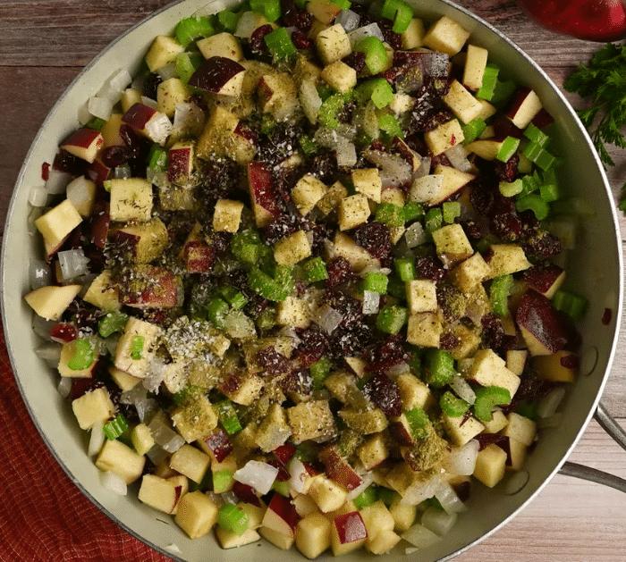 Ingredients for Apple Cranberry Stuffing