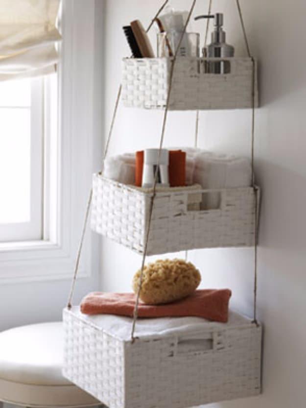 Hanging Basket Craft Project, cheap to pull off with dollar store finds and a piece worth keeping out on display
