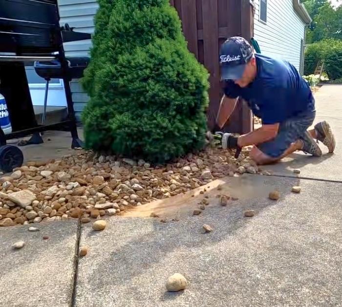 DIY Rock Landscaping Idea Project