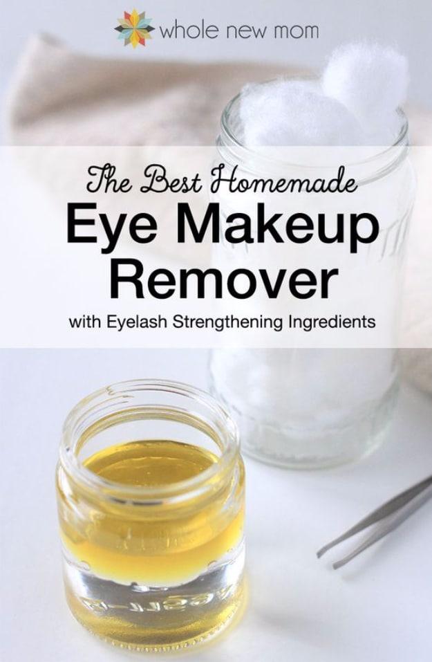 Homemade Eye Makeup Remover, a beauty routine trick, simple enough to remember without jotting it down
