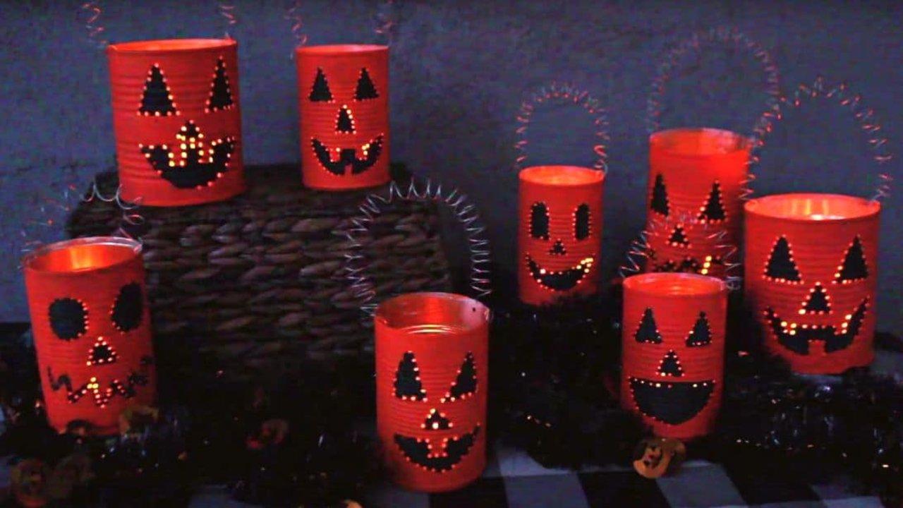 Easy DIY Tin Can Jack-O-Lantern Tutorial