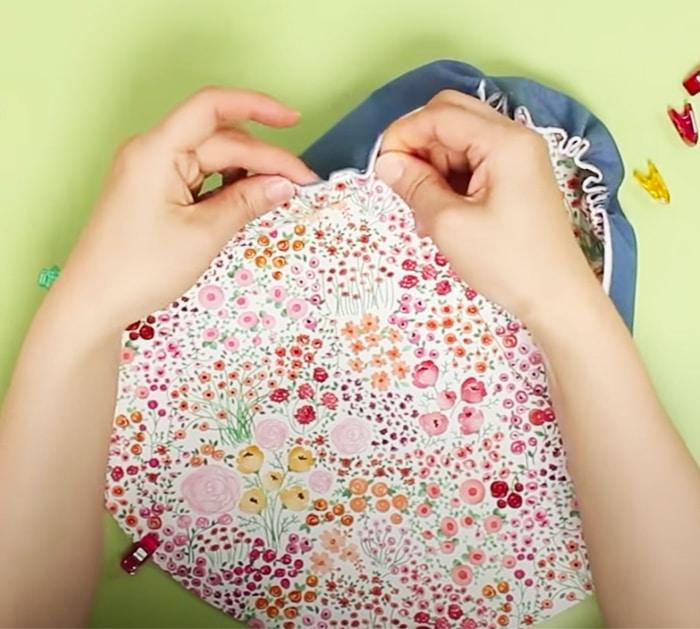 Sew Together For Open Wide Bag - Gathered Pouch DIY - Zipper Pouch