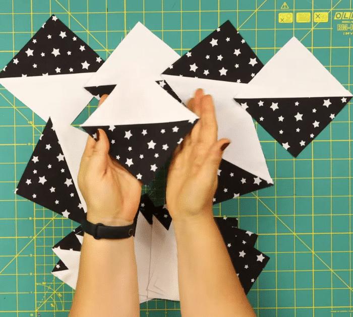 Materials for Hunter's Star Quilt Pillowcase