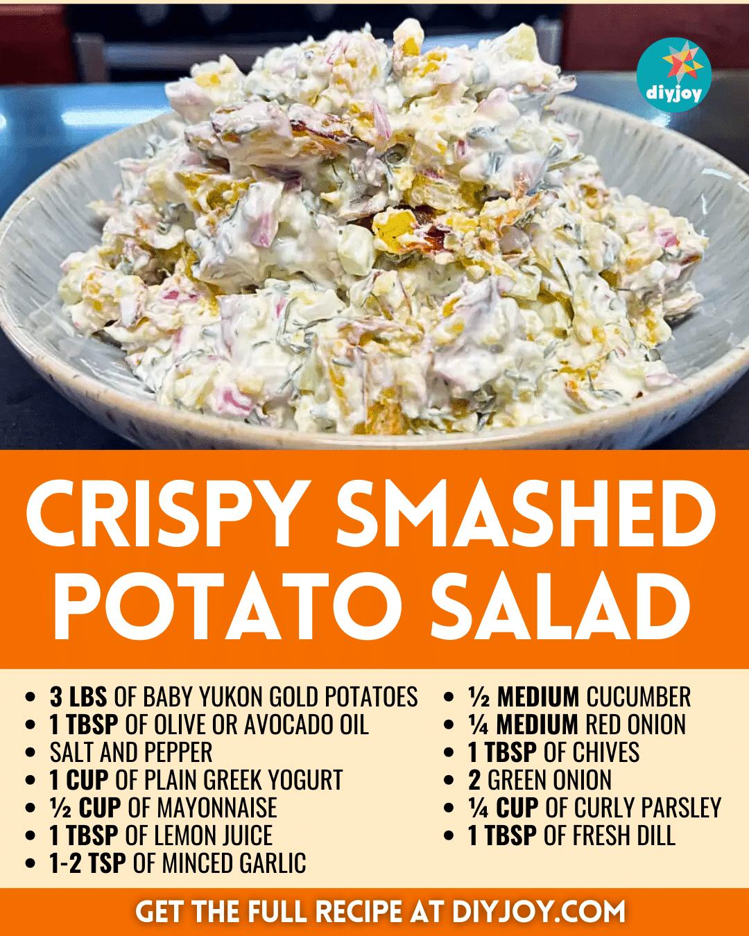 Easy-To-Make Crispy Smashed Potato Salad