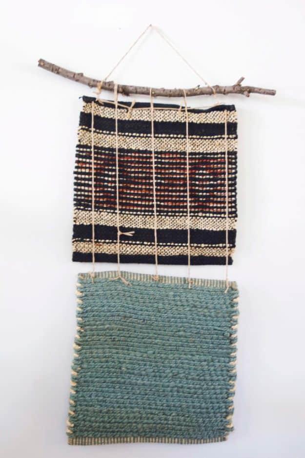Wall Hanging Without A Loom, short enough on steps to wrap up before supper and a statement worth the extra effort