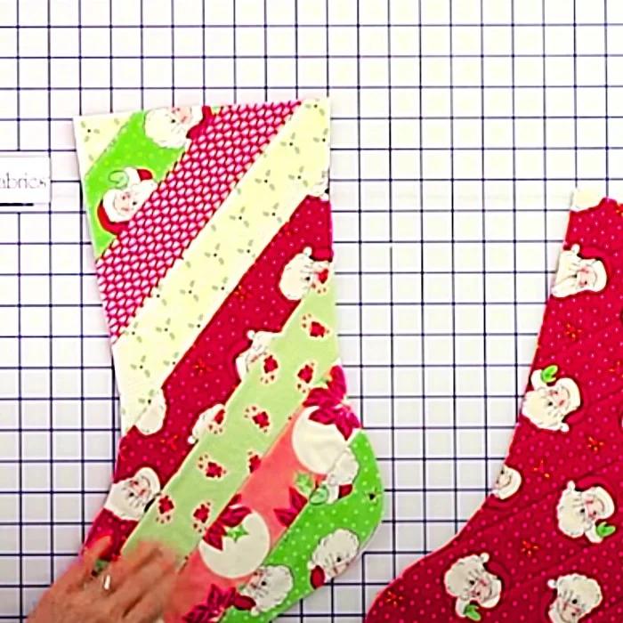 How To Make A Quilt As You Go Christmas Stocking - Easy Quilted Christmas Stocking Pattern - DIY Holiday Decor Ideas