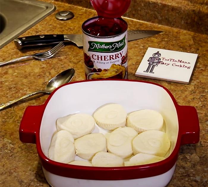How to make Cherry Biscuit Bake - 2 Ingredient Recipes - Easy Dessert Recipes